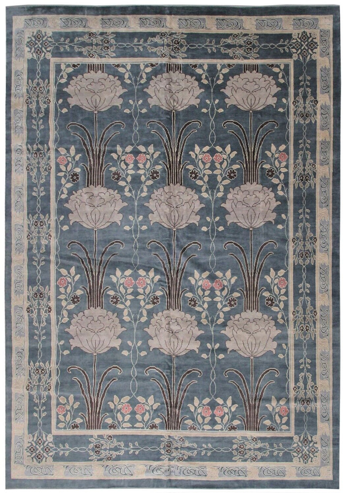 12X15 Vintage Arts & Crafts Rug Rare Art Nouveau William Morris Art Deco Rug