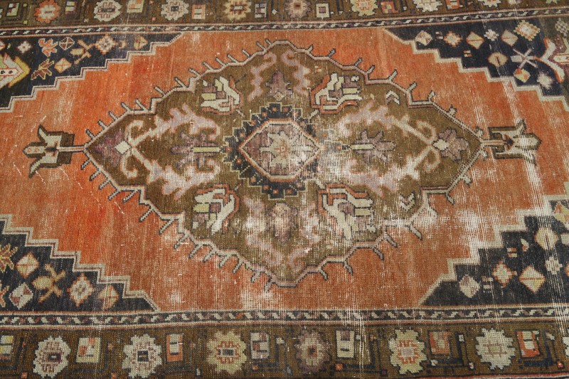 4x7 Turkish Area Rug Hand-Knotted Vintage Oushak Rug Small Boho Decor Carpet,637 gallery