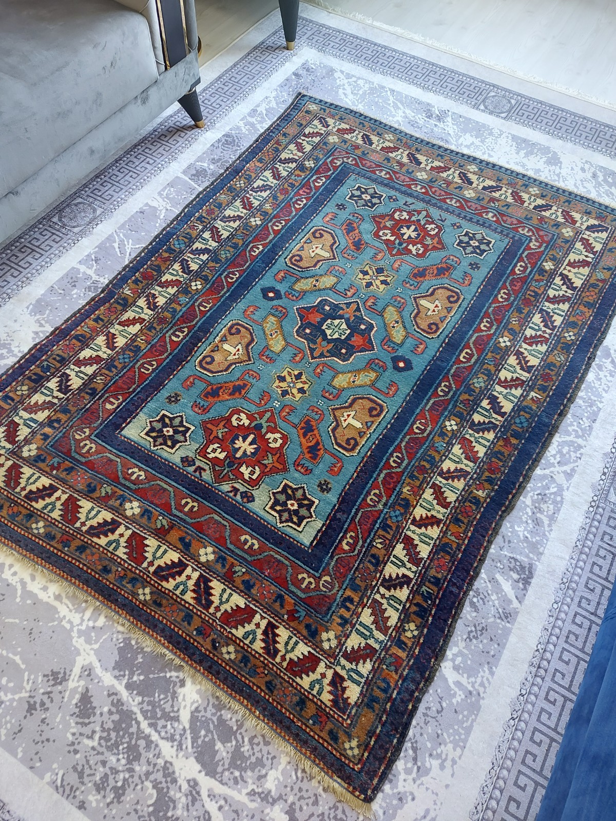 150 Years OLd Very Rare Kazak Rug Special Shirvan Caucasian Carpet Finely A Rug gallery