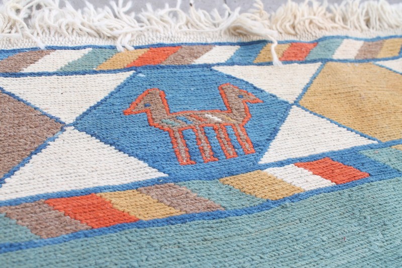 Turkish Rug 79''x77'' Special Production Sumak Kilim 203x197cm gallery