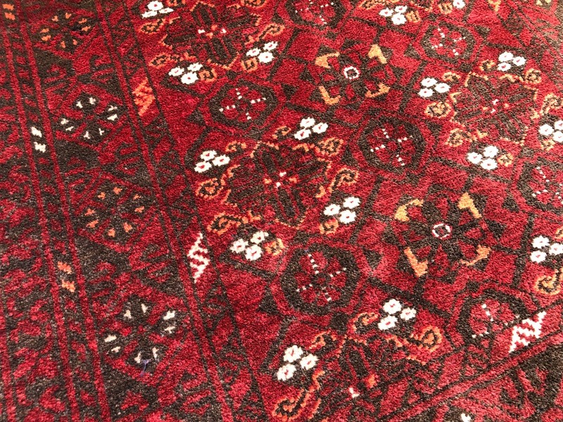 Turkmen Tekke Gul Rug, Afghan Ersari Hand Knotted Rare Carpet, Persian Style Rug gallery
