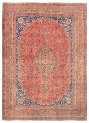 Traditional Vintage Hand-Knotted Area Rug 9’6″ x 12’8″ Oriental Wool Carpet