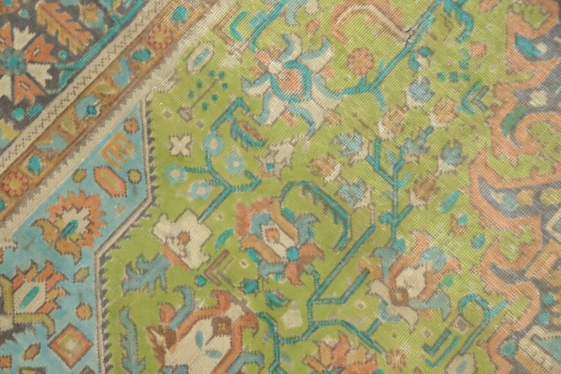 Light Green Over-Dyed Wool Handmade Traditional Living Room Area Rug 7x9 Carpet gallery