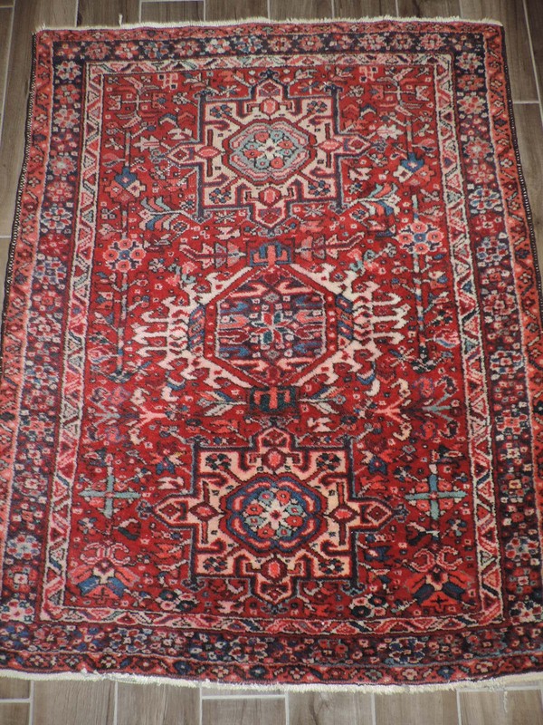 4x5ft. Handmade Semi Antique Karaje Wool Rug gallery