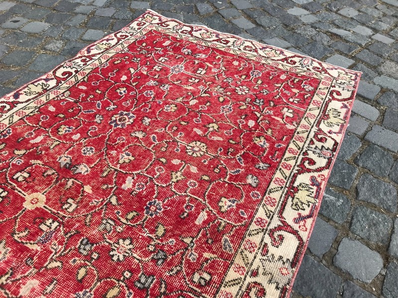 Boho Decor Rug, Home Decor Rug, Turkish Vintage Rug, Oushak Kilim Rug, 3,4x6,3ft gallery