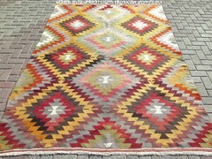 Area Rugs, Turkish Kilim Wool, Handmade Floor Carpet Large Teppich Tapi 76″x107″
