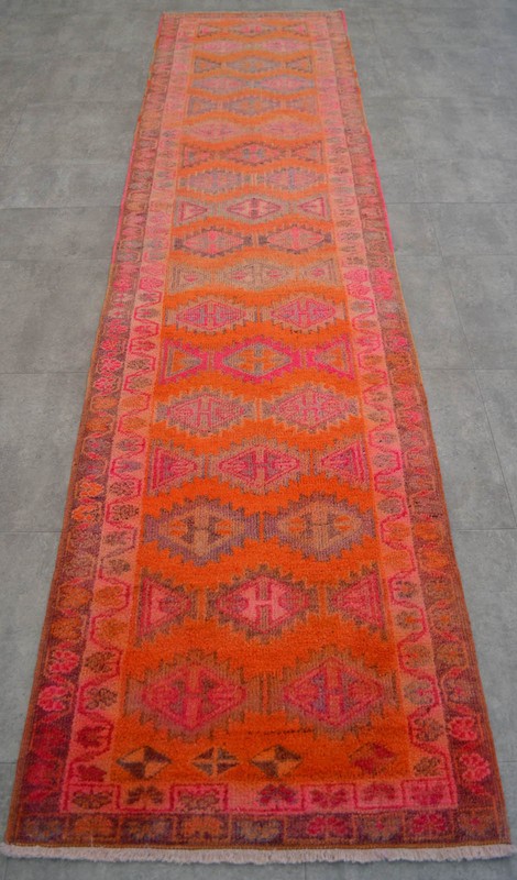 34″ x 144″ Brilliant Kurdish Herki Full Tribal Runner Rug Kitchen Rug 2′10″ x12′ gallery