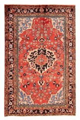Vintage Traditional Hand-Knotted Area Rug 4’6″ x 7’1″ Oriental Wool Carpet