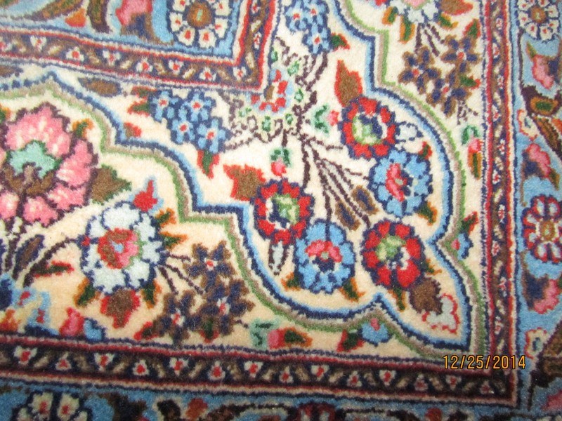 Rare Kirman Paisley Carpet 6 ft X 6 ft gallery