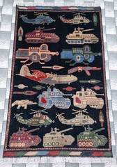 Handmade Afghan Vintage War Rug Historical War Rug Wool Area Rug Size 120×80 Cm