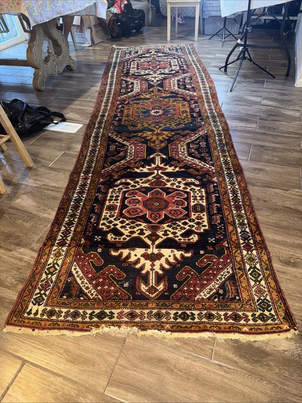 Vintage Persian Style Runner Rug Oriental Tribal Medallion Carpet Decor 149”X41” gallery