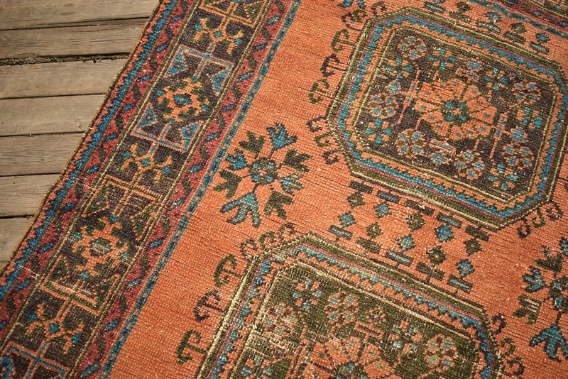 Turkish Rug 55''x141'' Oushak Kitchen Runner Vintage Orange Stairs Carpet 4x11 gallery