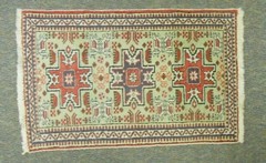 Vintage Oriental Hand Knotted Rug Pale Light Colors 42×26 Ornate w/ Birds