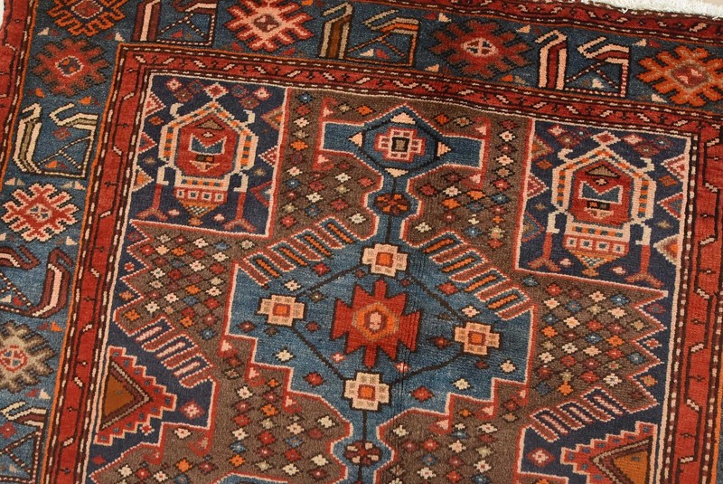 Vintage Tribal Oriental 4’2” x 6’9” Brown Wool Traditional Hand-Knotted Area Rug gallery