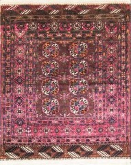 Antique Tekkeh Turkoman Rug 2’10” x 3’8″, c-1900 Fine Quality #16231