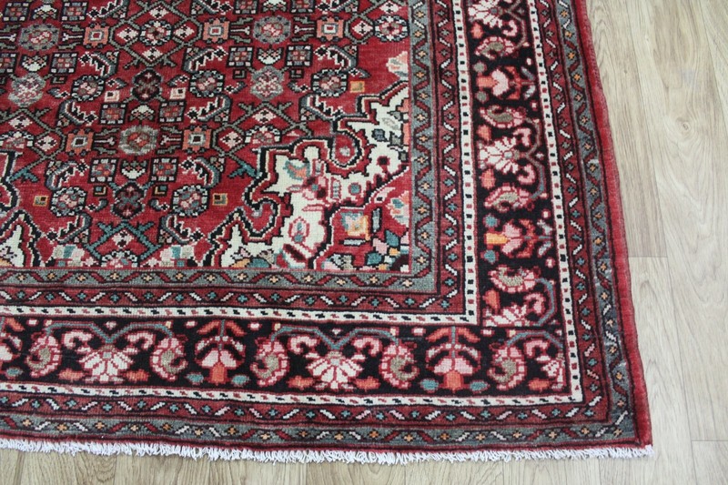 Antique Handmade Persian Rug, Herati Design 210 x 142 cm Hand Knotted Wool Rug gallery