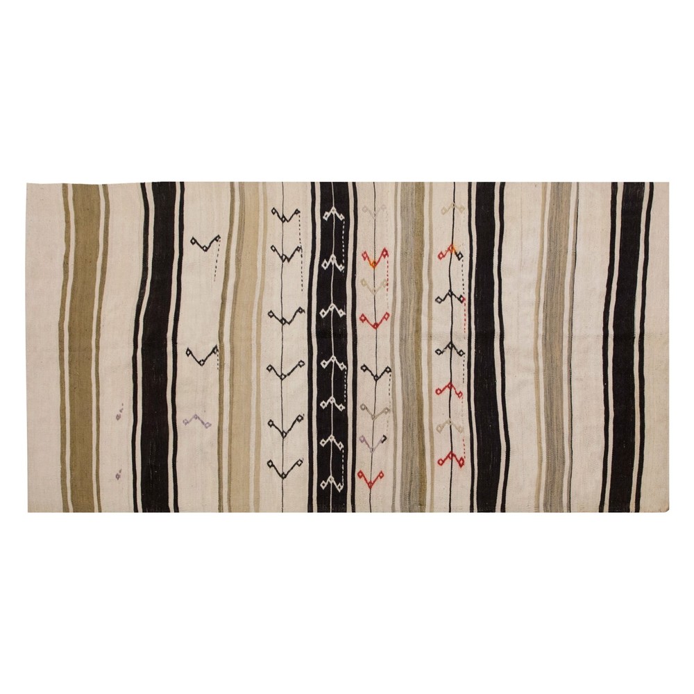 Striped Kilim Rug,Vintage Minimal Kilim Rug,Turkish Kilim Rug, 4'1 x 7'7 ft