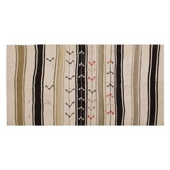 Striped Kilim Rug,Vintage Minimal Kilim Rug,Turkish Kilim Rug, 4’1 x 7’7 ft