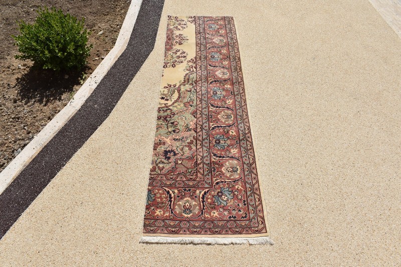 Turkish Rug 1x6ft Handwoven Oriental Carpet 58x196cm Runner Fragment Kitchen Rug gallery