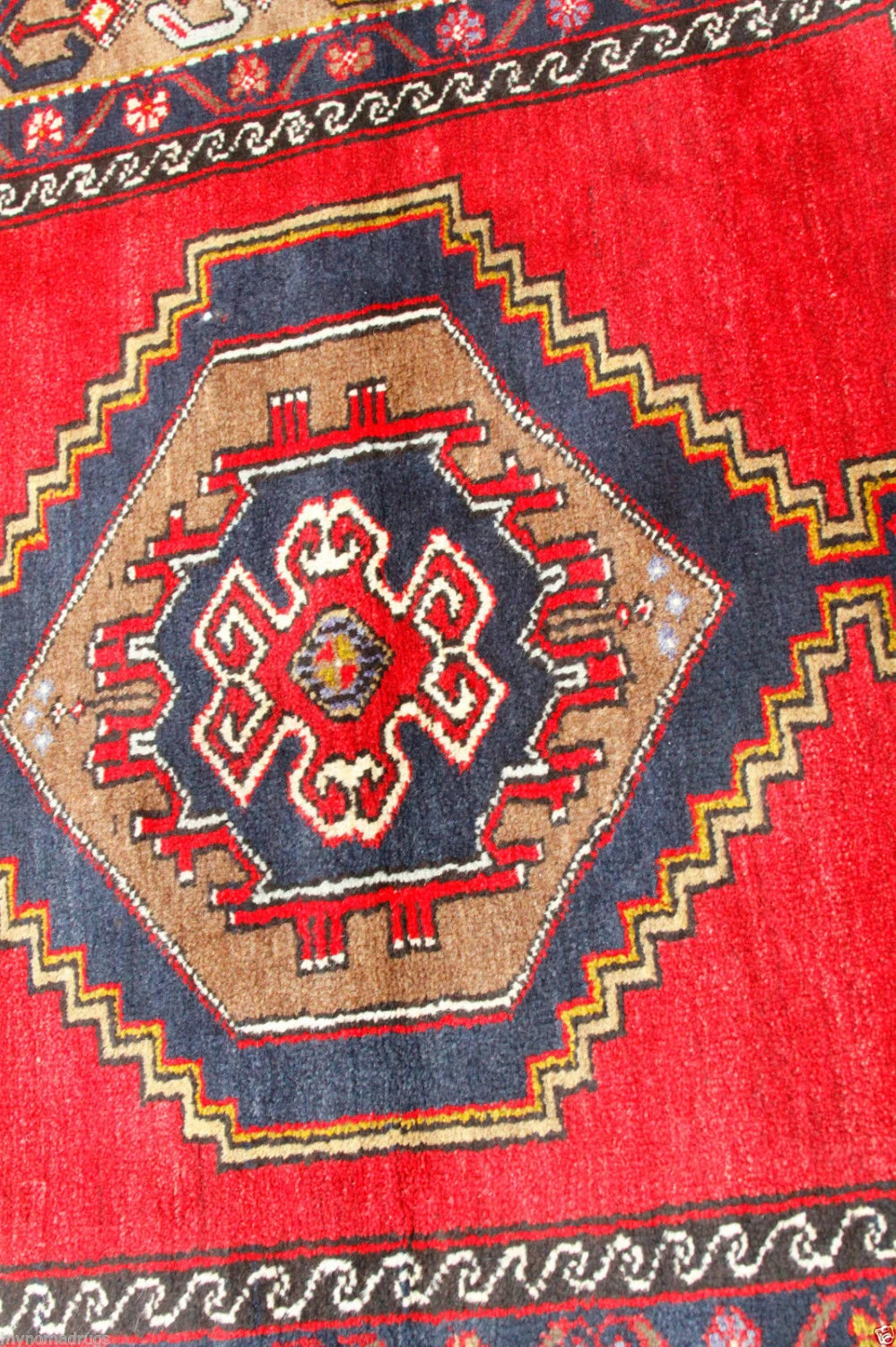 Lovely 1900-1939s Tent Woven Multi-Colored Wool Dowry Area Rug 4’3”x 8’ gallery