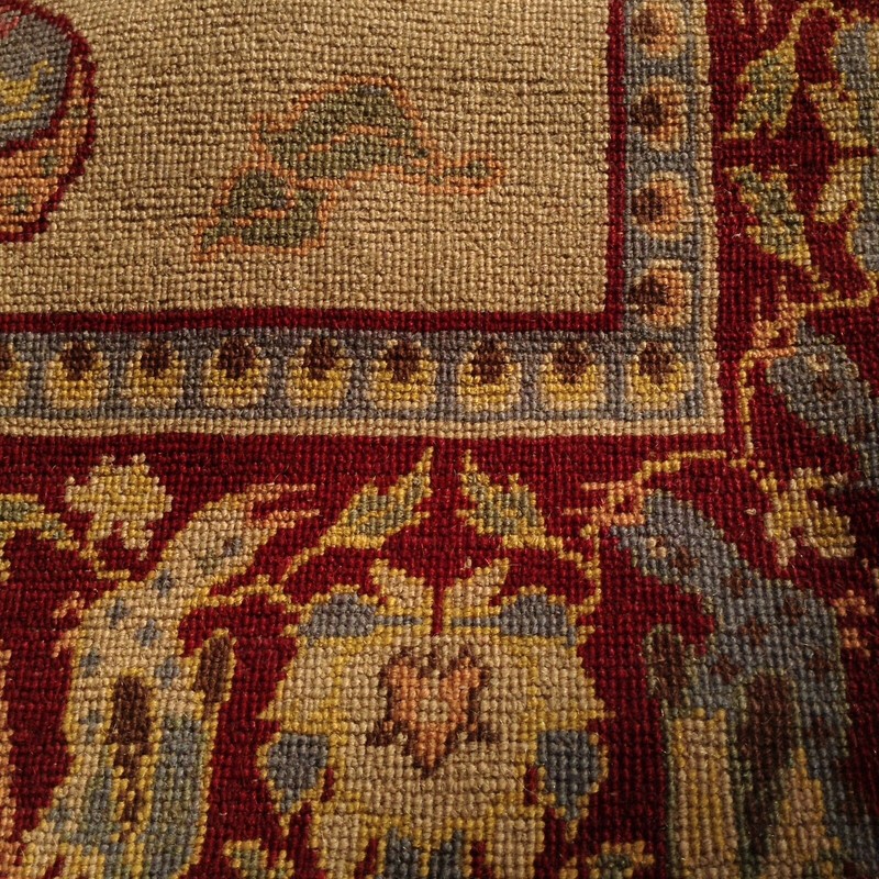 Chinese Antique Rug Carpet Wool Runner Handmade Music Peacock Bird Flower Art gallery