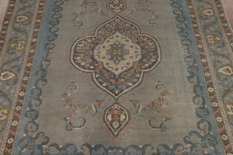 Handmade Wool Gray Area Rug 10x13 Medallion Traditional Vintage Room Size carpet gallery