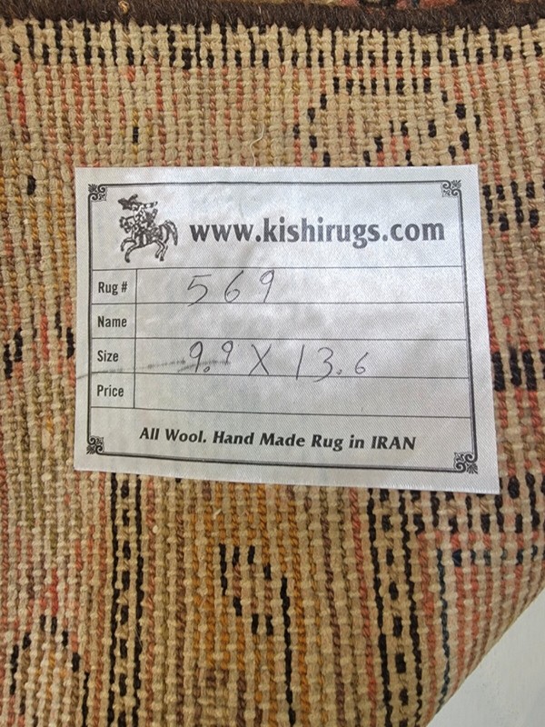 Antique Oriental Hand-Knotted Wool Area Rug Rare Collectible Malayer 9'9" x 13'6 gallery