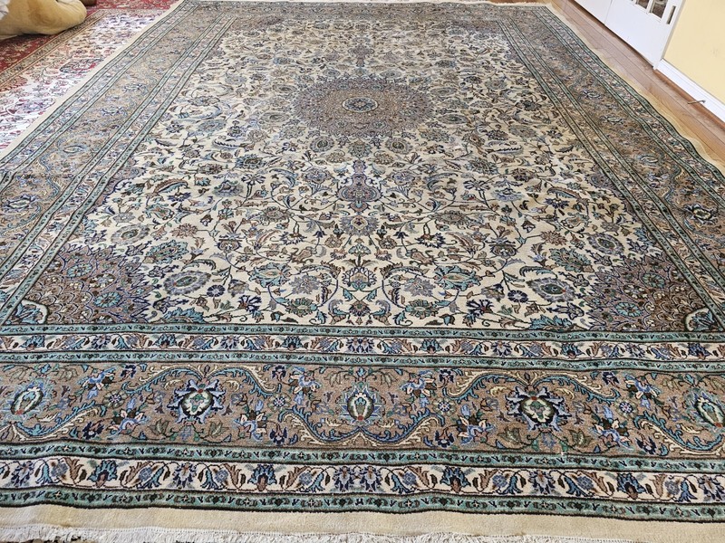 9.7 x 13 ANTIQUE FINE USHAK RUG CAUCASIAN VINTAGE SERAPI HERIZ KAZAK gallery