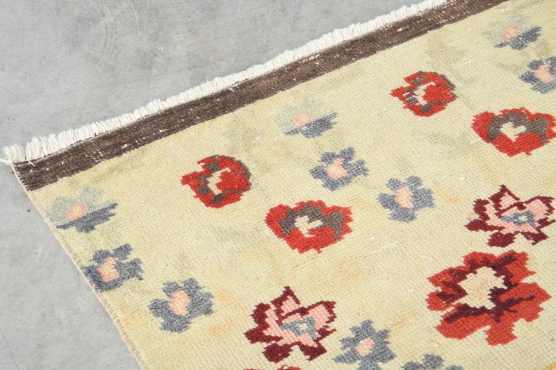 Turkish Rug Runner Hand-Knotted Carpet Vintage Runner Oushak Rug 3x9 ft,1219 gallery