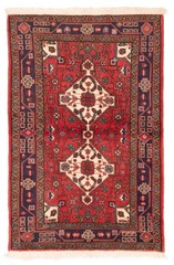 Vintage 3’3″ x 5’1″ Traditional Hand Knotted Vegetable Dye Wool Area Rug