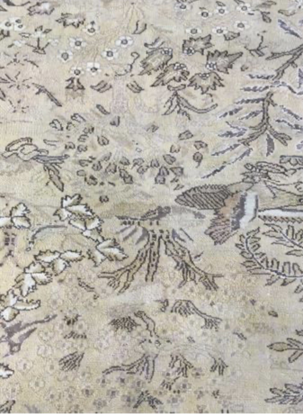 7 X 10 Authentic QumArea Rug Scenery Oriental Knotted Rare Wool Green Antique gallery