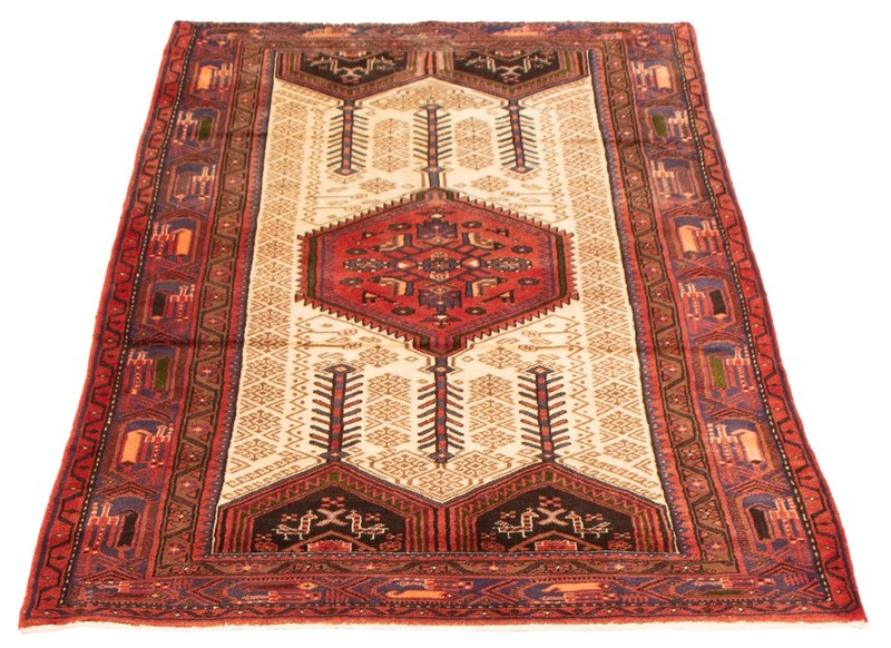 Vintage Hand-Knotted Area Rug 4'7" x 7'1" Traditional Oriental Wool Carpet gallery