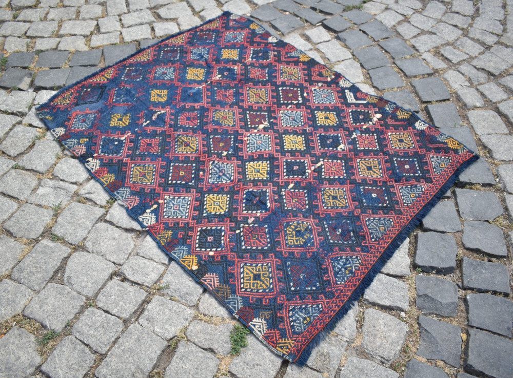 Fabulous Antique Turkish Rug 33'' x 43'' Collectors Item Reyhanli Cicim Worn Rug