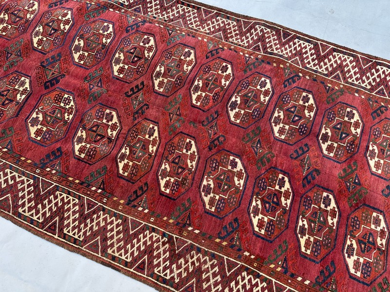 COLLECTORS' PIECE Antique Russian Turkoman Bokhara Tekke Turkmenistan Carpet gallery