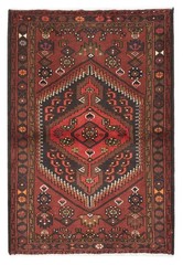 Vintage 3’4″ x 4’11” Traditional Hand Knotted Vegetable Dye Wool Area Rug