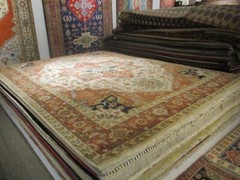 9×12 HERIZ SERAPI LOVELY DESIGN VEGETABLE DYE HANDMADE-KNOTTED WOOL RUG 585030
