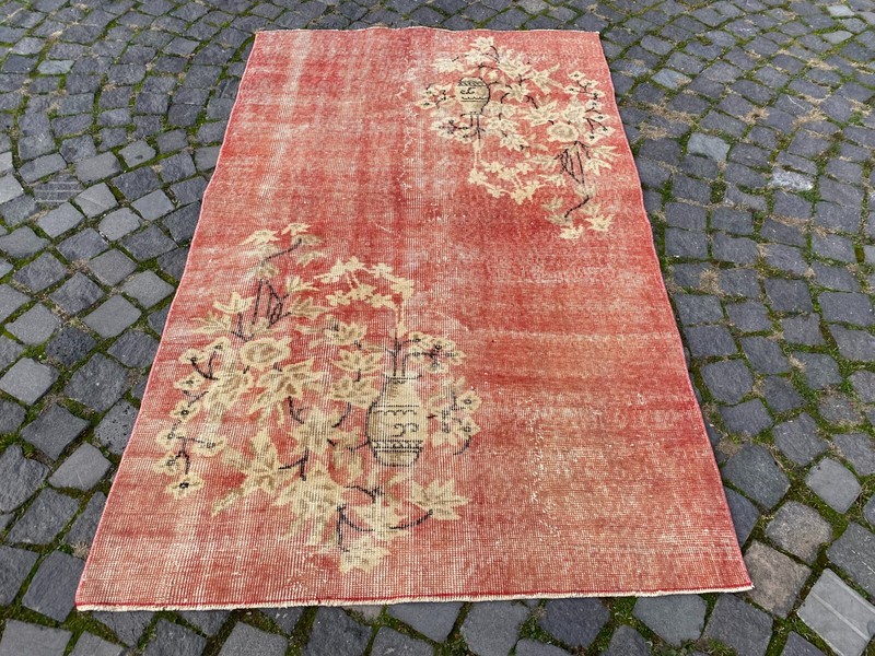 Wool rug, Area rug, Vintage rug, Turkish rug, Bohemian rug 3,8 x 6,0 ft gallery