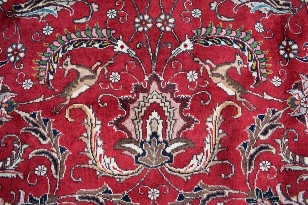 8'3 x 11 Majestic Design Pictorial Vintage Hand Knotted Oriental Wool Area Rug