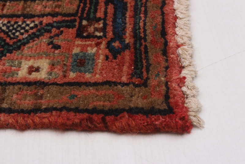 3'7" x 10'4" Vintage Hand-knotted Runner Rug Traditional Oriental Wool Carpet gallery