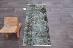 Oushak Turkish Doormat Rug 2×3 BLUE Anatolian Handmade Vintage Small Kilim Rug