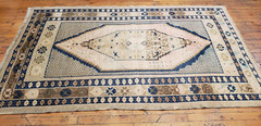 Rare Antique Ca1900-1939’s Muted Colors, Wool Pile Oushak Area Rug 3’9″×6′