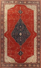 Masterpiece Antique Open Filed Rug Palace Size Handmade Pre-1900 Carpet 14×20
