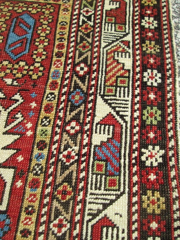 ANTIQUE MARASALI SHIRVAN CAUCASIAN DATED RUG FROM HYDE PARK ESTATE COLLECTIBLE gallery