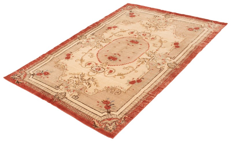 Vintage Traditional Hand-Knotted Area Rug 6'3" x 9'3" Oriental Wool Carpet gallery
