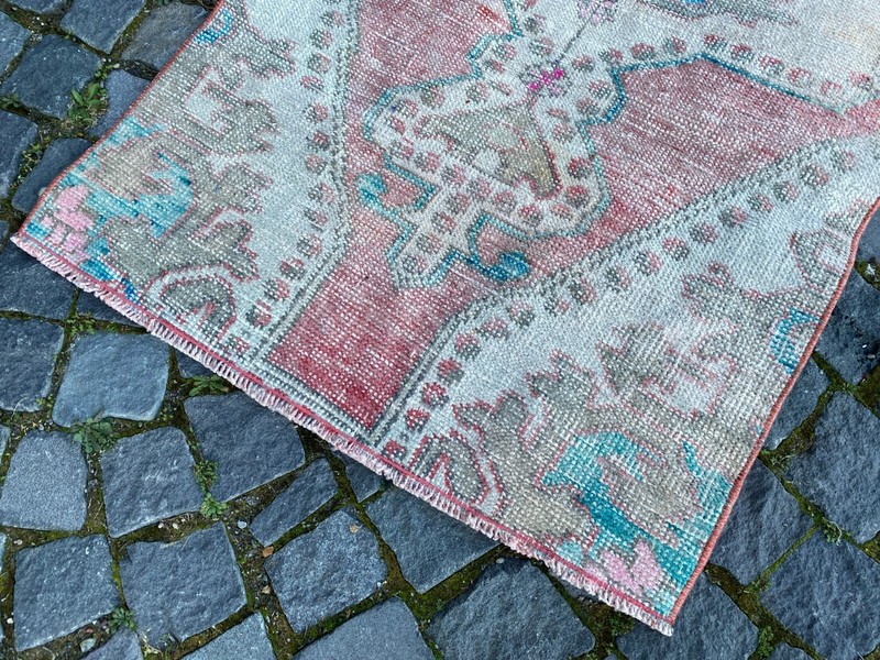Bohemian rugs, Runner rug, Handmade, Turkish rug, Vintage, Wool 2,5 x 6,4 ft gallery