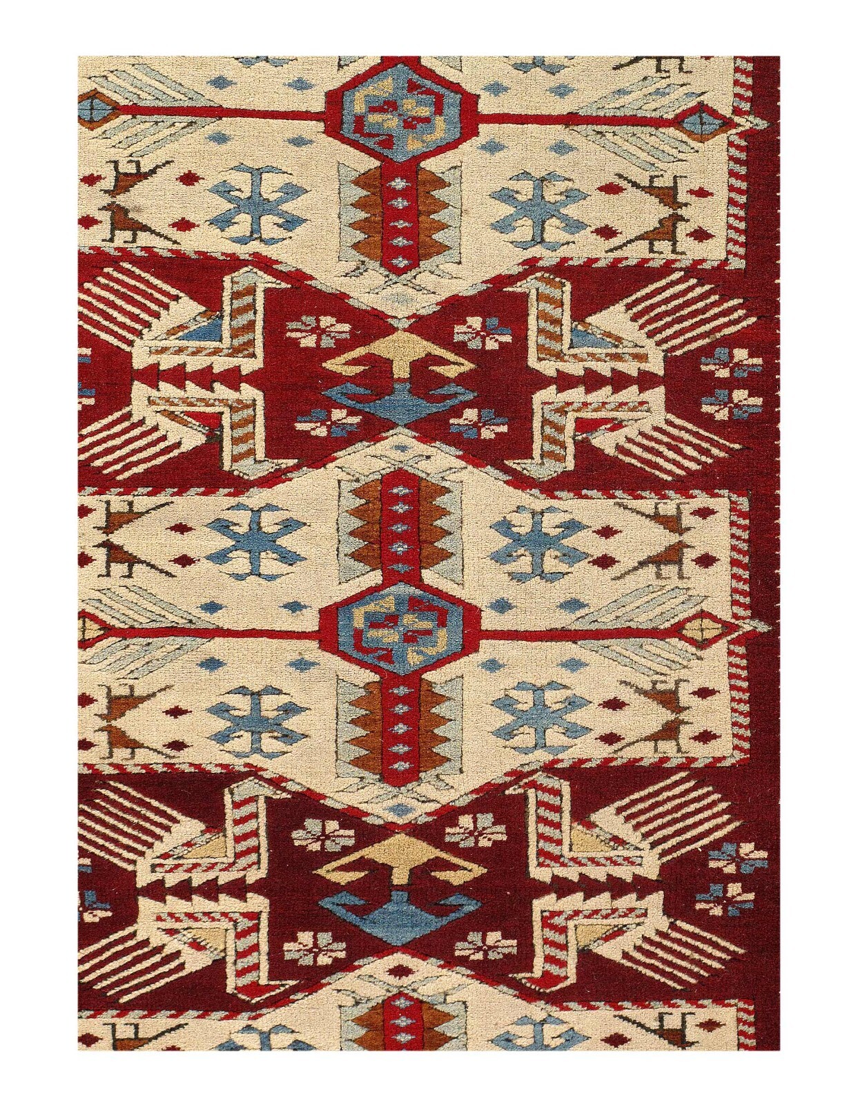 Fine Hand Knotted Vintage Kazak 3'4'' X 5'1'' gallery