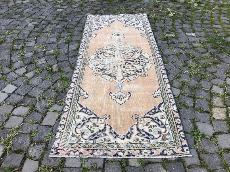 Turkish Antique rug Bohemian Area rug Oushak rug Vintage Rug Handmade Wool rug gallery