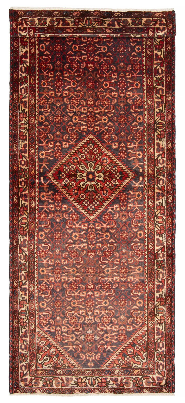 3'8" x 9'8" Vintage Hand-knotted Runner Rug Traditional Oriental Wool Carpet gallery
