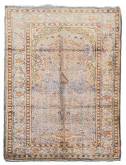 Amazing Hand Knotted Vintage Tribal Kaisery Qaisery Wool Area Rug 4.4 x 2.11 Ft