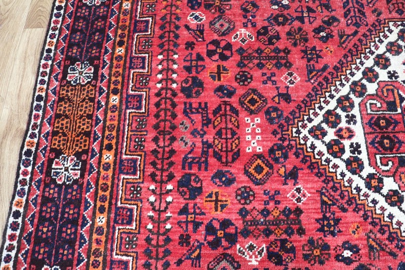 Antique Oriental Qashqai Rug 288x210cm (9’5” x 6’11”) Hand Knotted Tribal Wool gallery